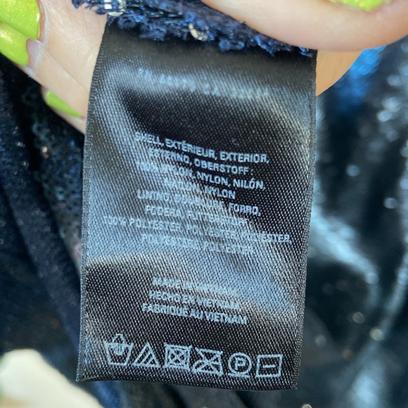 Antropologie Moulinette Souers "intersteller" blue sequined Mini Dress XSmall - Picture 6 of 6